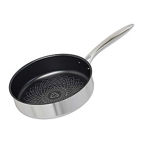 Chảo Inox 3 lớp Ultra Titanium Sunhouse STIM - Dùng cho mọi loại bếp - Hàng chính hãng - 22cm