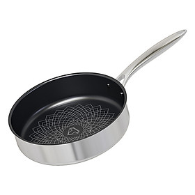 Chảo Inox 3 lớp Ultra Titanium Sunhouse STIM - Dùng cho mọi loại bếp - Hàng chính hãng - 26cm